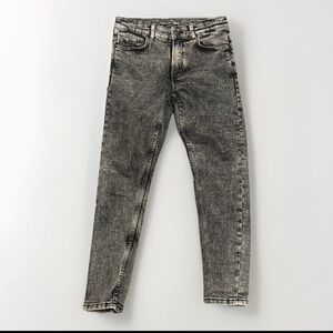 ZARA Girls Black Acid Wash Denim Pants Size 11–12 | Trendy Vintage Y2K Style